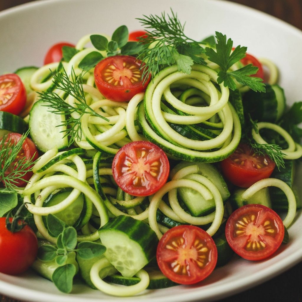 Mediterranean Zucchini Noodle Salad